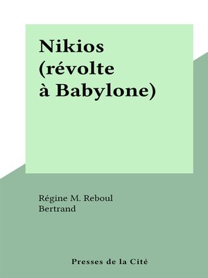cover image of Nikios (révolte à Babylone)